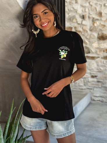 T-shirt Palm springs - Noir