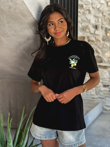 T-shirt Palm springs - Noir