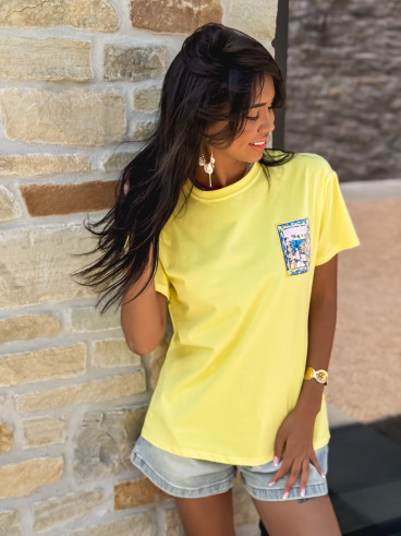 T-shirt Andiamo - Jaune
