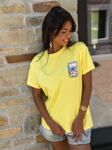 T-shirt Andiamo - Jaune