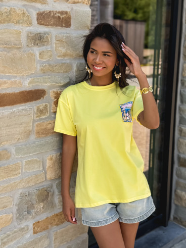 T-shirt Andiamo - Jaune