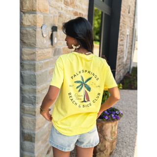 T-shirt Palm springs - Jaune