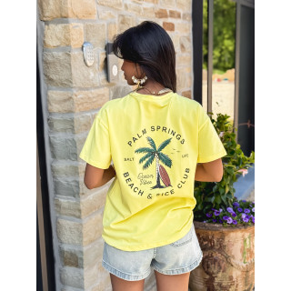 T-shirt Palm springs - Jaune