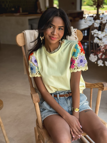 T-shirt Dounia - Jaune
