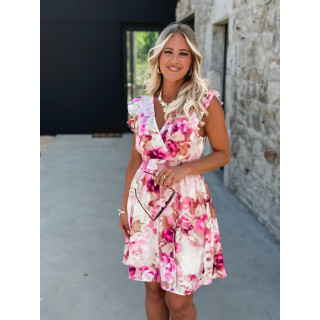 Robe courte Loubna - Fuchsia