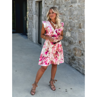 Robe courte Loubna - Fuchsia