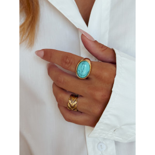Bague Carlota - Doré/Turquoise