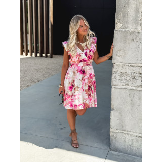 Robe courte Loubna - Fuchsia