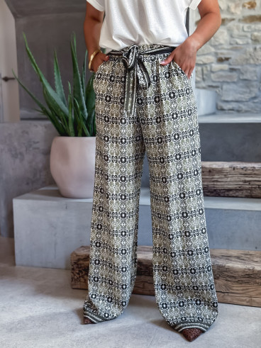 Pantalon à motifs Souad - Vert