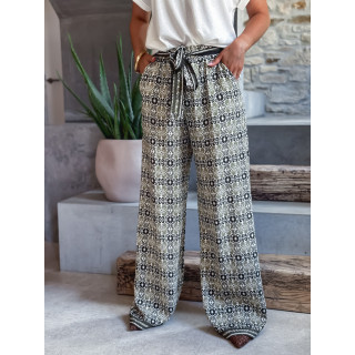 Pantalon à motifs Souad - Vert