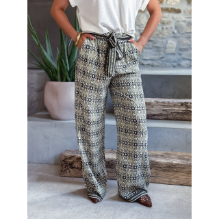 Pantalon à motifs Souad - Vert