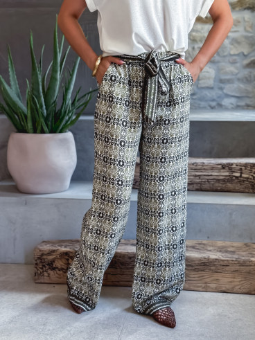 Pantalon à motifs Souad - Vert