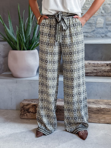 Pantalon à motifs Souad - Vert