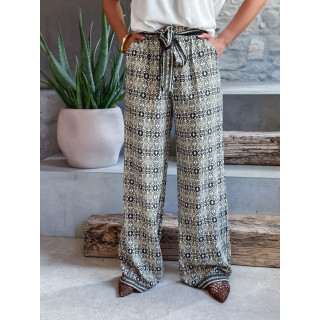 Pantalon à motifs Souad - Vert