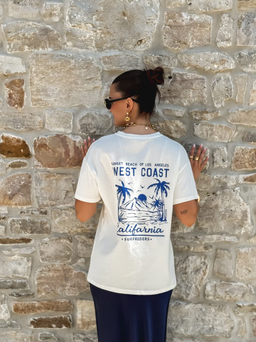 T-shirt West coast - Blanc