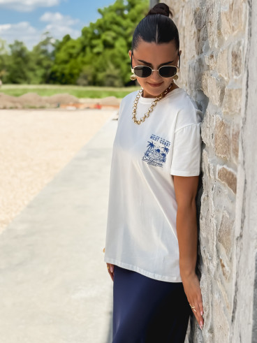 T-shirt West coast - Blanc