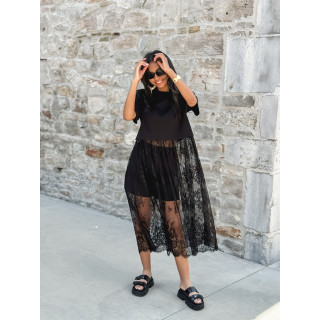Robe longue Erica - Noir