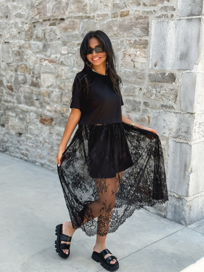 Robe longue Erica - Noir