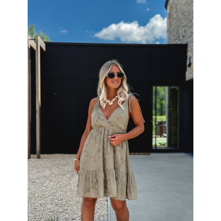 Robe courte Paule - kaki