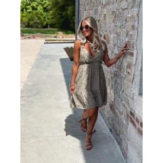 Robe courte Paule - kaki