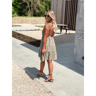 Robe courte Paule - kaki