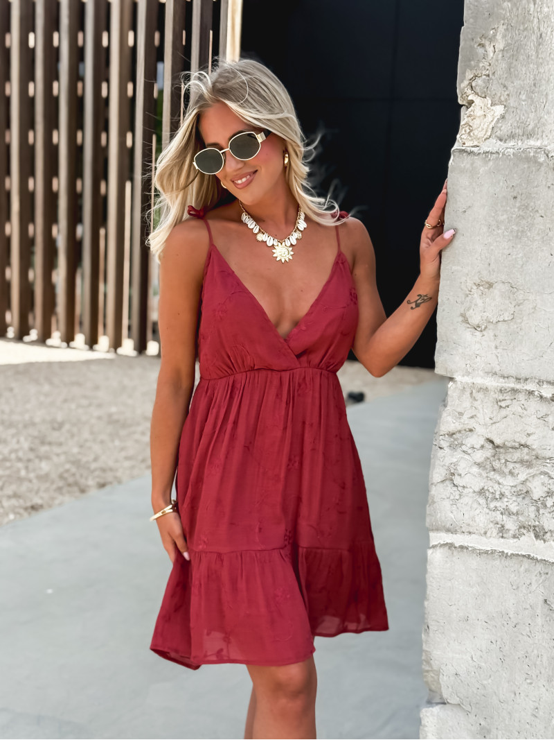 Robe courte Paule - Terracotta