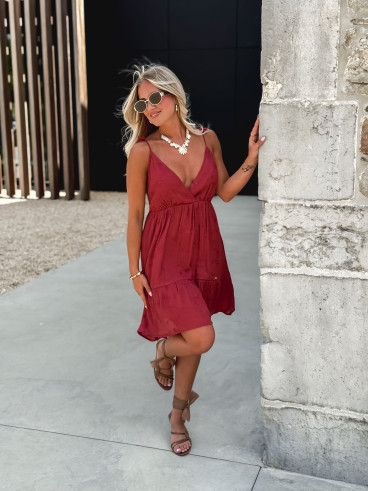 Robe courte Paule - Terracotta