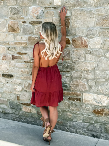 Robe courte Paule - Terracotta