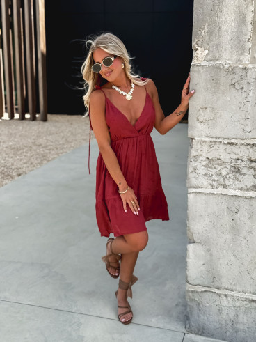 Robe courte Paule - Terracotta