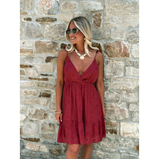 Robe courte Paule - Terracotta