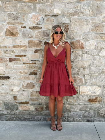Robe courte Paule - Terracotta