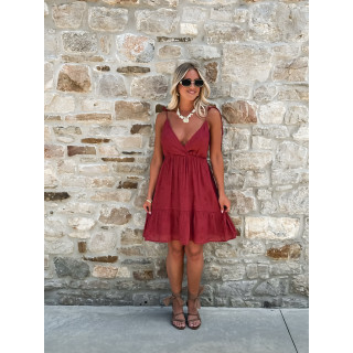 Robe courte Paule - Terracotta