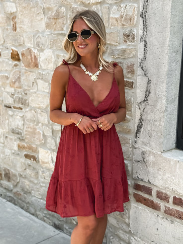 Robe courte Paule - Terracotta