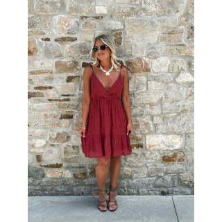 Robe courte Paule - Terracotta