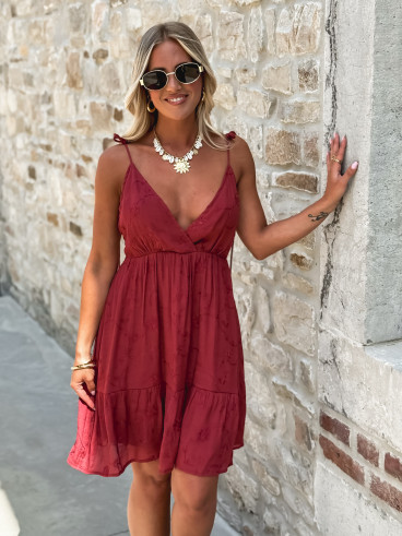 Robe courte Paule - Terracotta