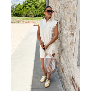 Pull sans manches Siham - Ecru