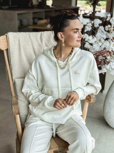 Pull à capuche Siham - Ecru