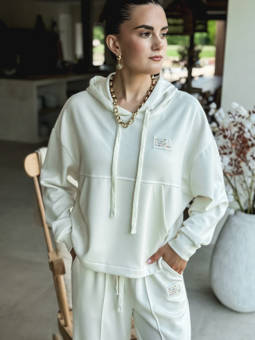 Pull à capuche Siham - Ecru