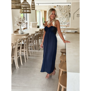 Robe longue Terry - Bleu marine