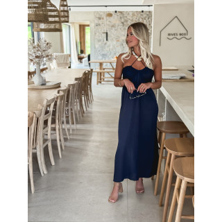 Robe longue Terry - Bleu marine