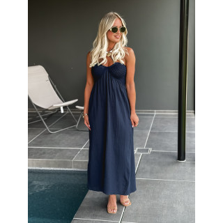 Robe longue Terry - Bleu marine