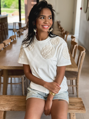 T-shirt Corinne - Blanc/Ecru