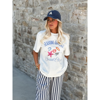 T-shirt 'Seaside' - Blanc