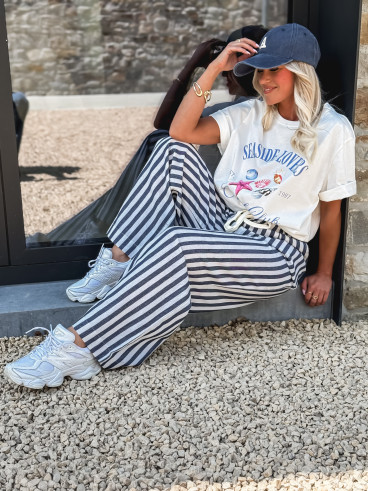 T-shirt 'Seaside' - Blanc