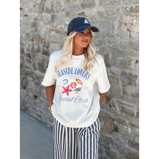 T-shirt 'Seaside' - Blanc