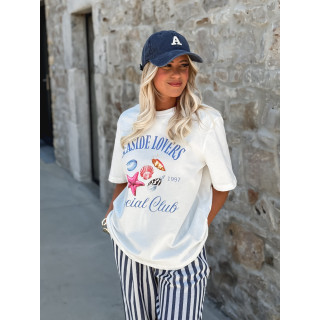T-shirt 'Seaside' - Blanc
