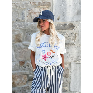 T-shirt 'Seaside' - Blanc
