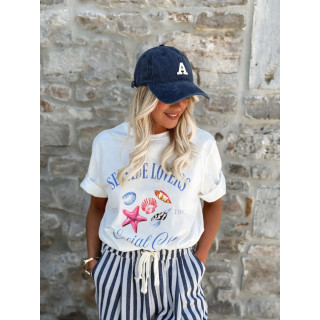 T-shirt 'Seaside' - Blanc