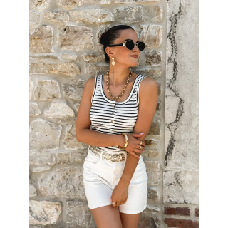 Short en jeans Sévilla - Blanc