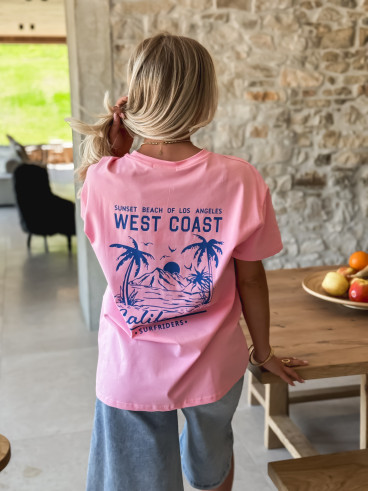 T-shirt West coast - Rose